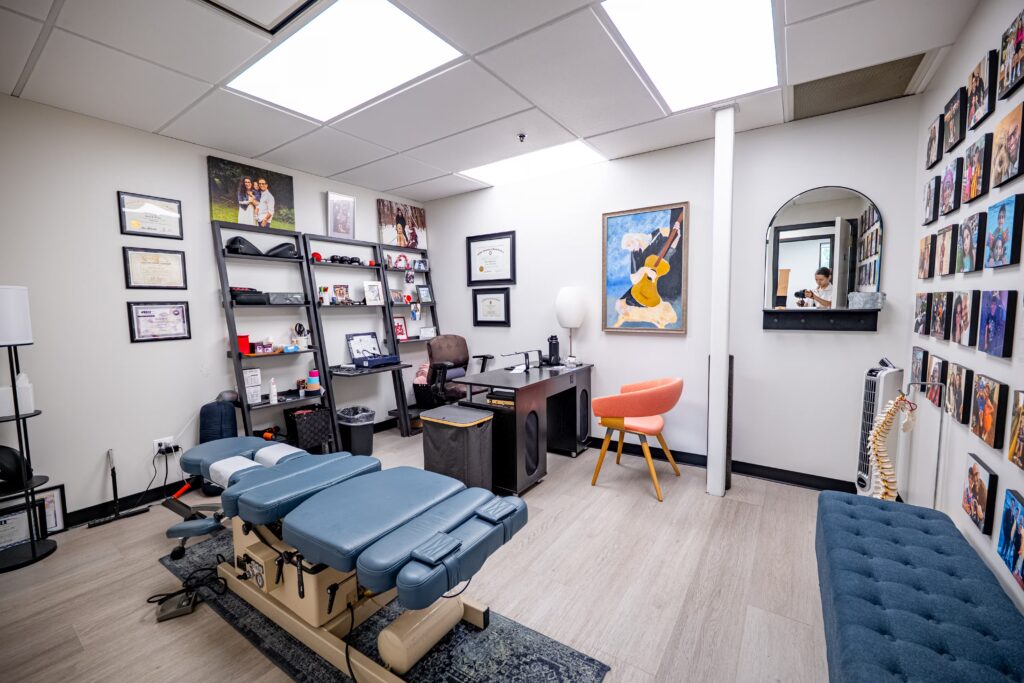 Photoshoot: Practitioner performing acupuncture at a North Shore wellness clinic